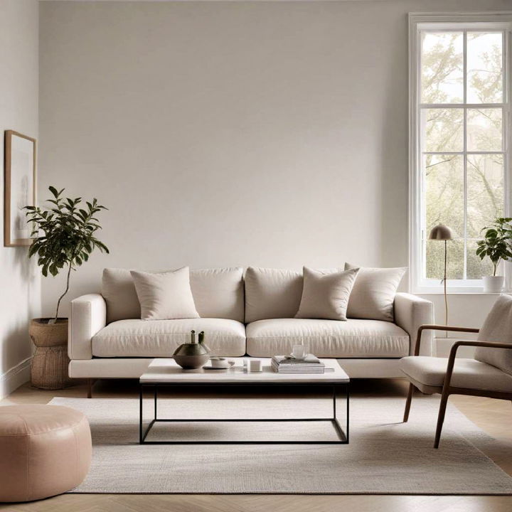 minimalist furniture neutral living room
