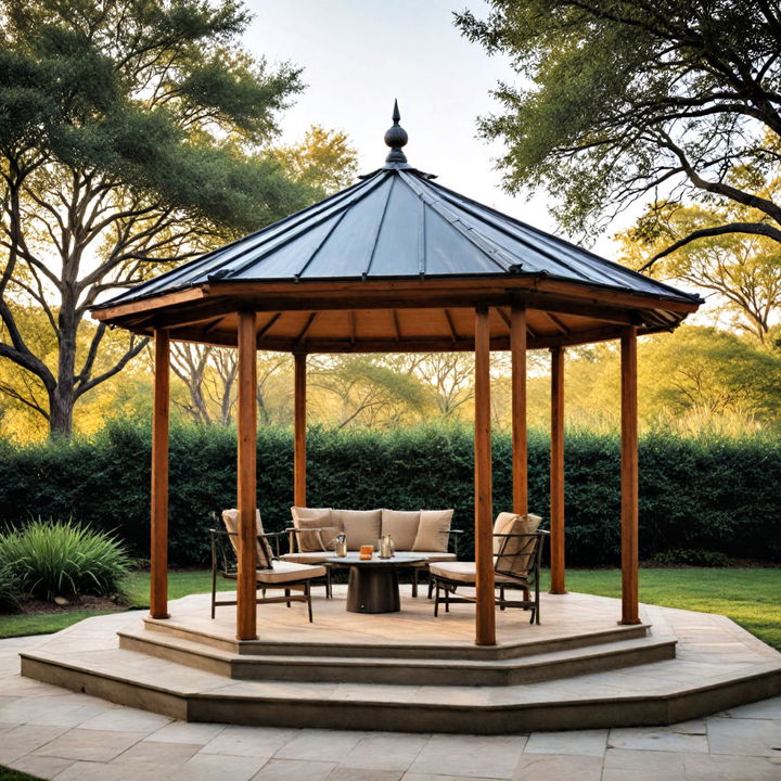 minimalist gazebo for a modern backyard