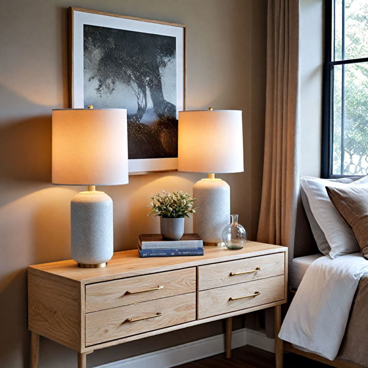 minimalist lamp for dresser decor