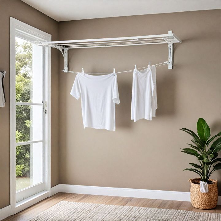 minimalist retractable clothesline