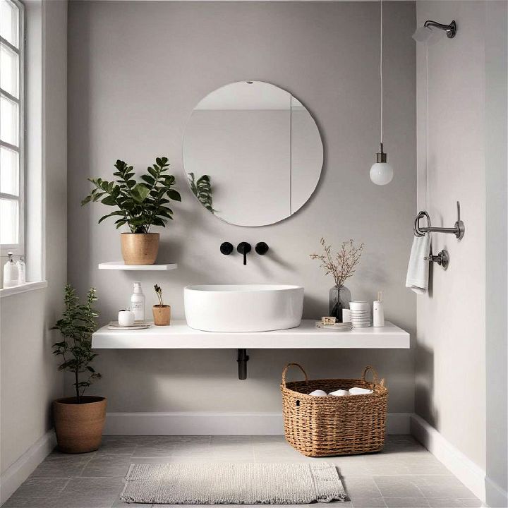 minimalistic scandinavian bathroom decor
