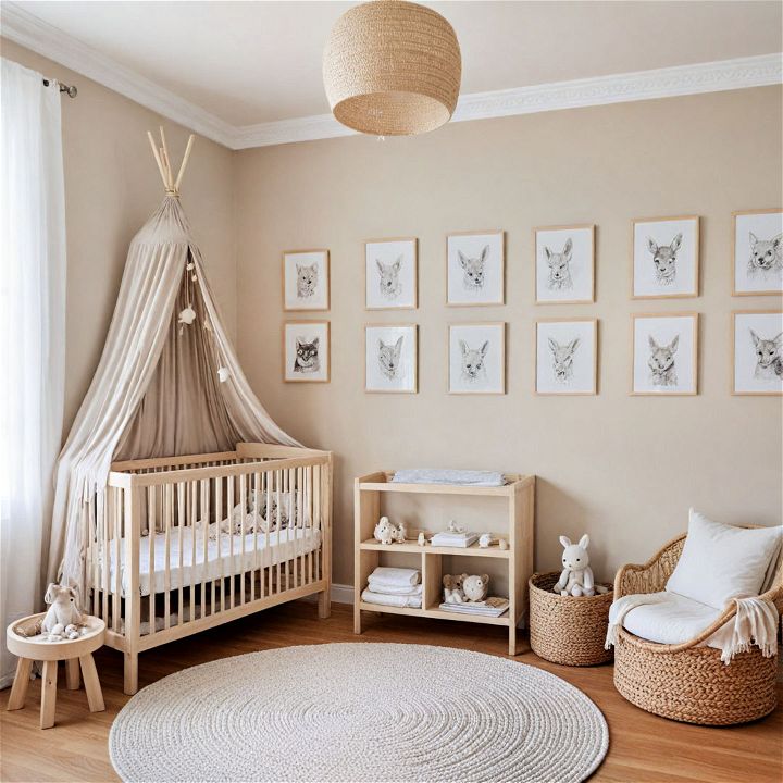 minimalistic scandinavian style nursery