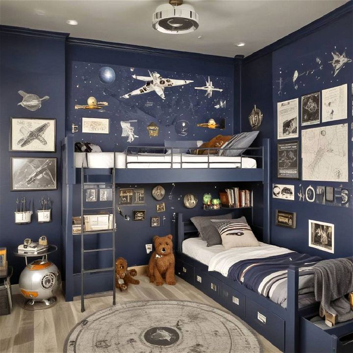 minimalistic starfighter pilot bunk bed