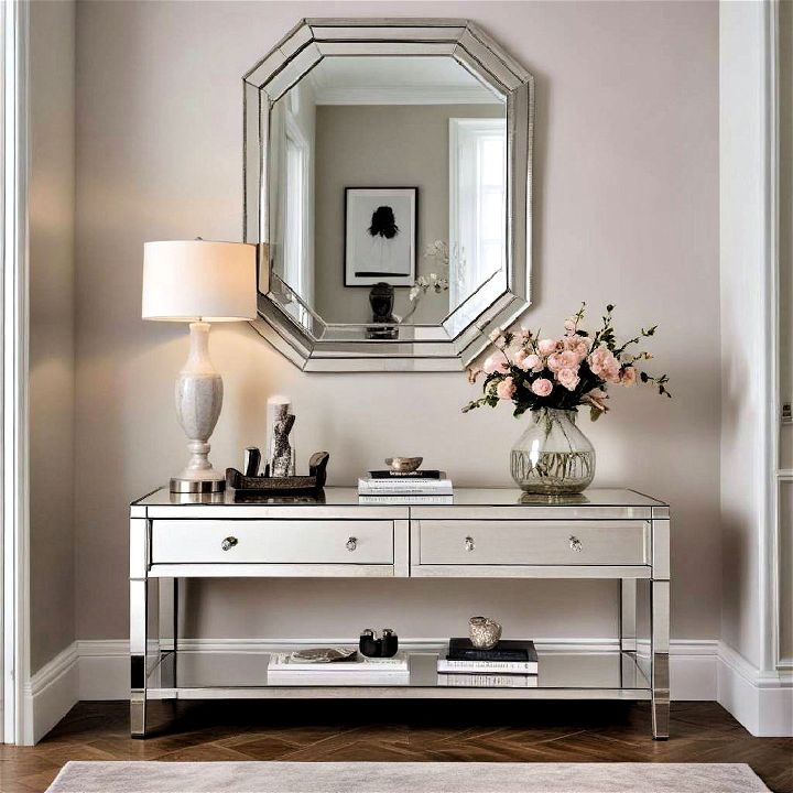 mirrored console table