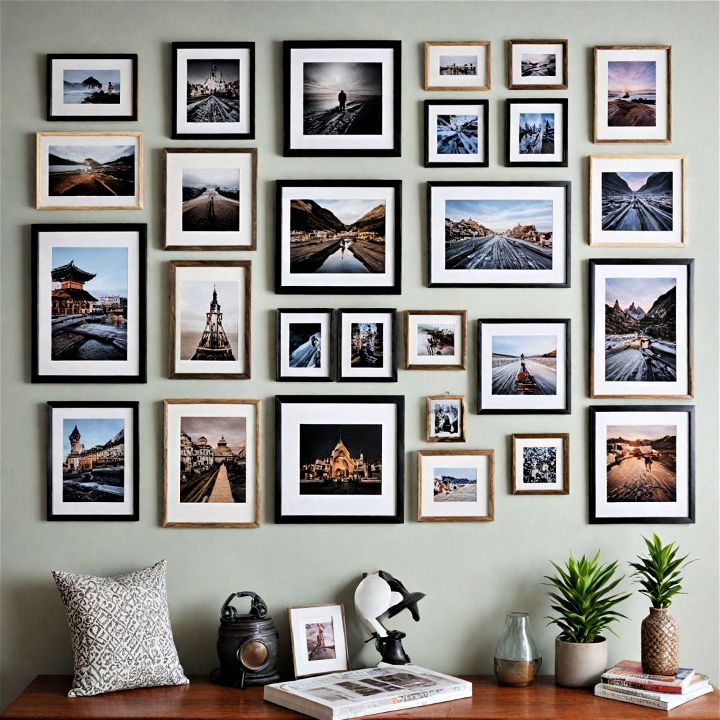 mix and match gallery wall