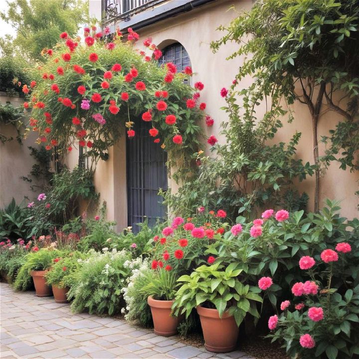 mix and match plant for small courtyard