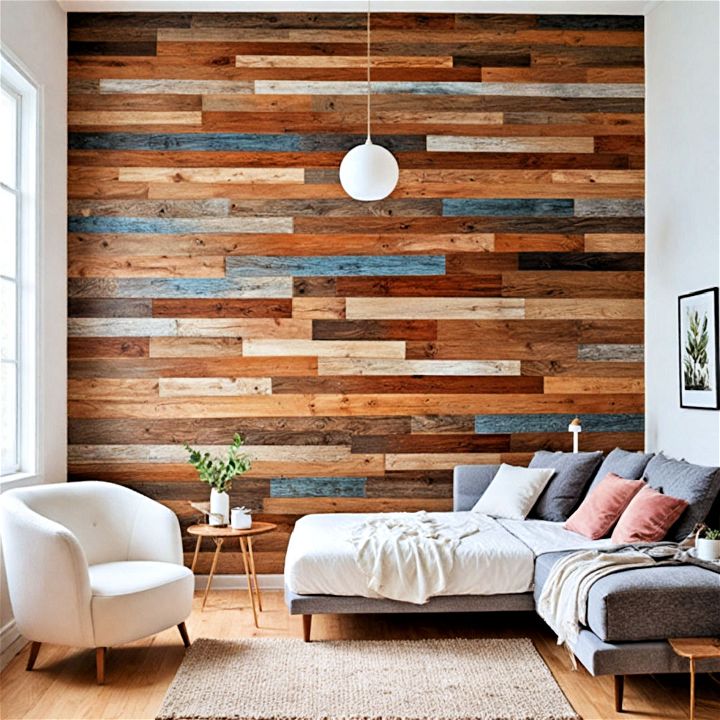 mixed wood to create a richly layered look