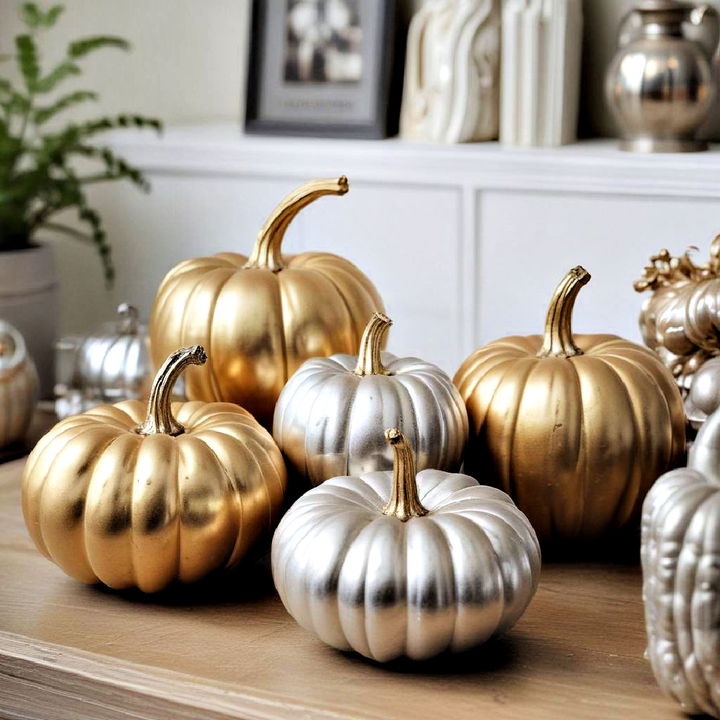 modern Metallic Pumpkins