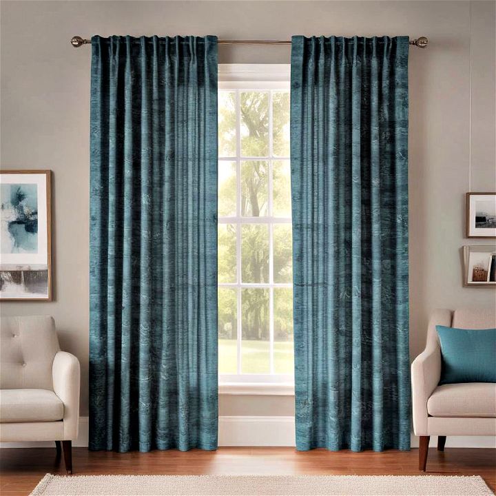 modern and chic teal curtains