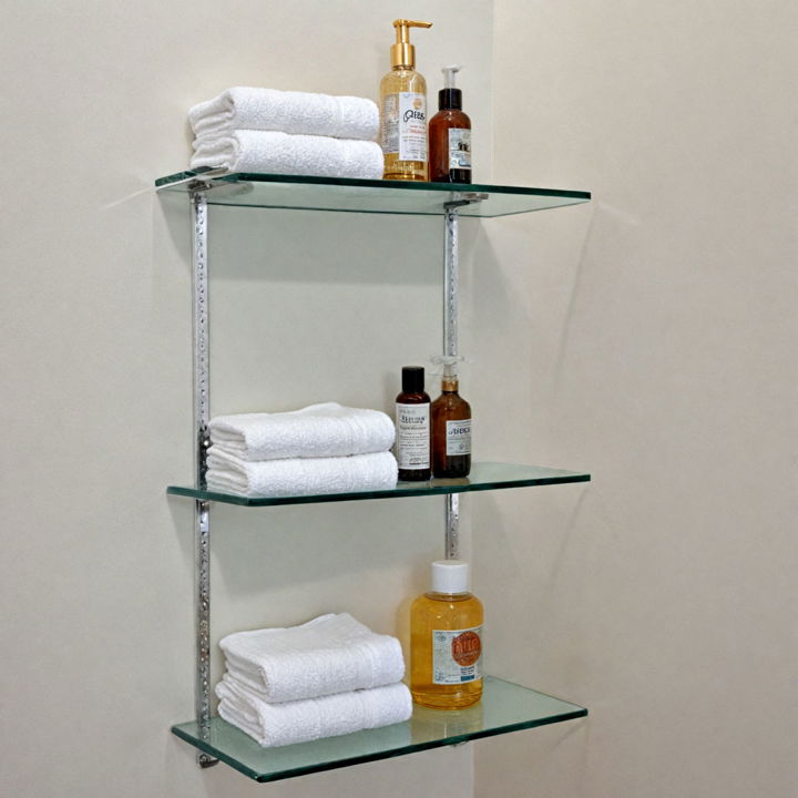 modern and elegant glass shelves