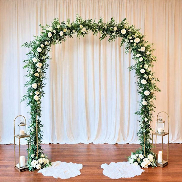 modern and minimalist wedding arch