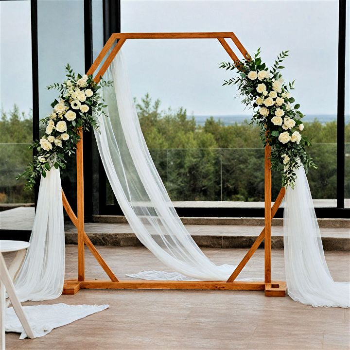 modern and stylish hexagon arch