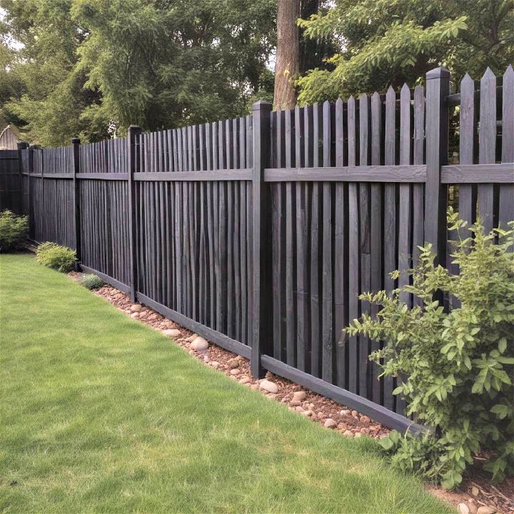 modern charcoal fence