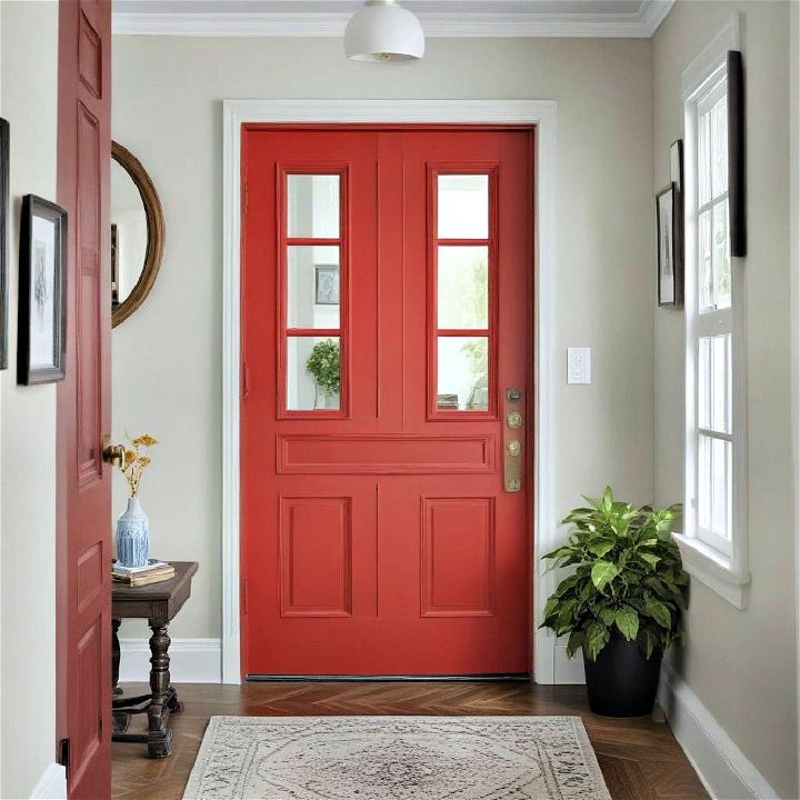 modern classic red interior door