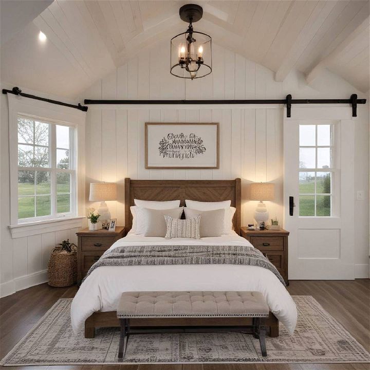 modern farmhouse eclectic bedroom