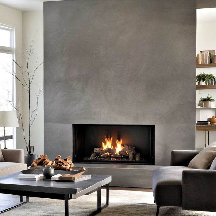 modern industrial steel fireplace