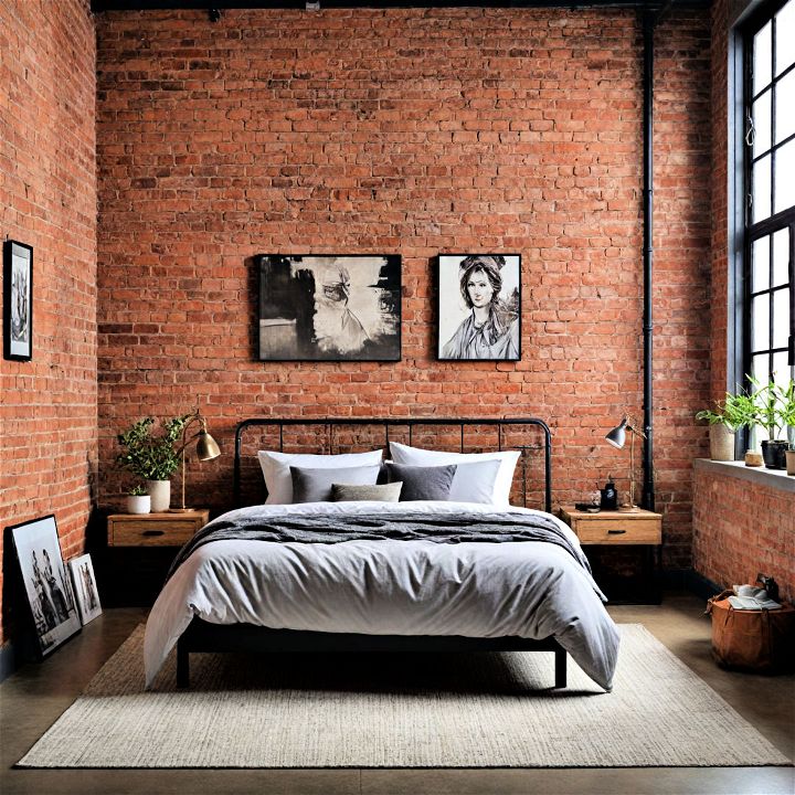 modern industrial touch bedroom