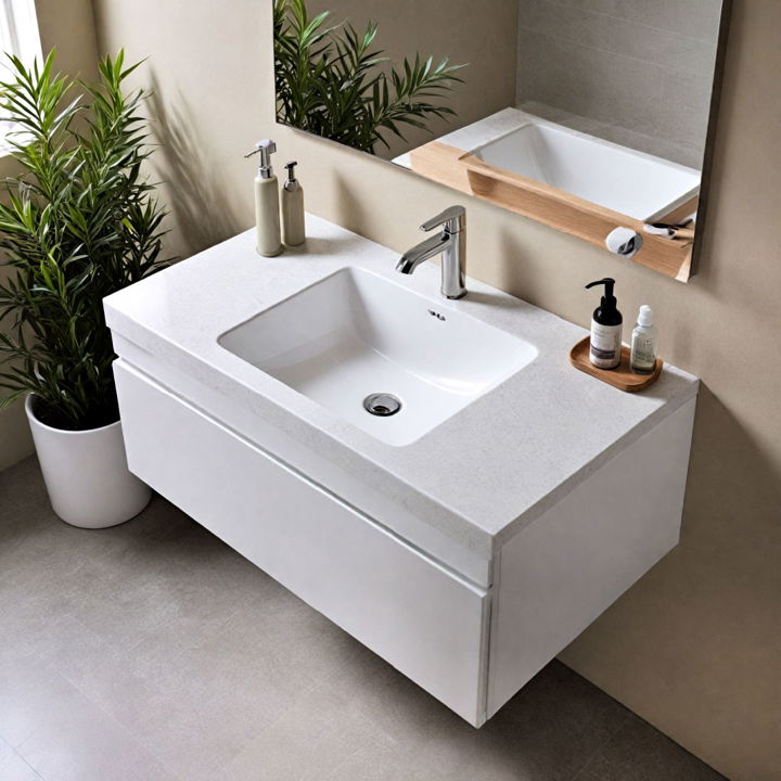 modern integrated sink and countertop units