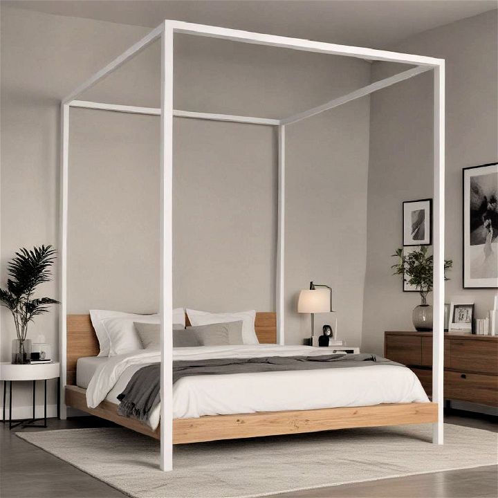 modern minimalist canopy bed
