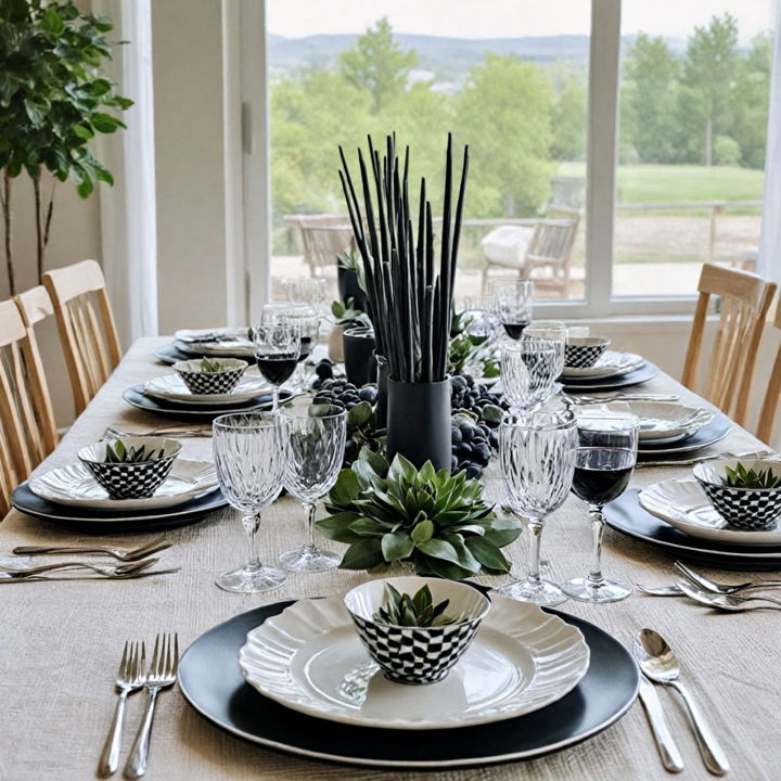 modern minimalist table setting