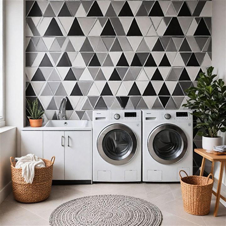 modern monochrome geometrics wallpaper