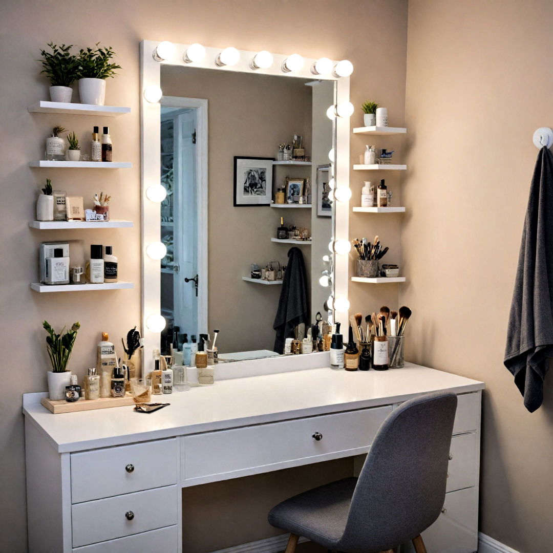 modern mounted vanity mirrors