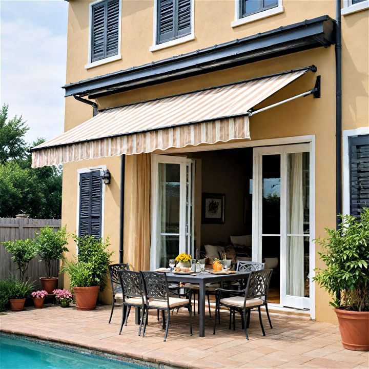 modern retractable awning