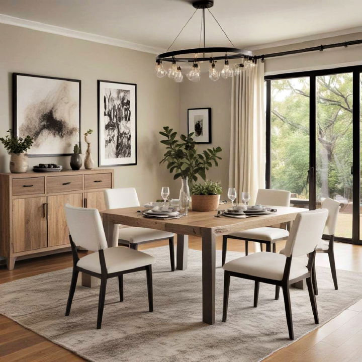 modern rustic dining rooms