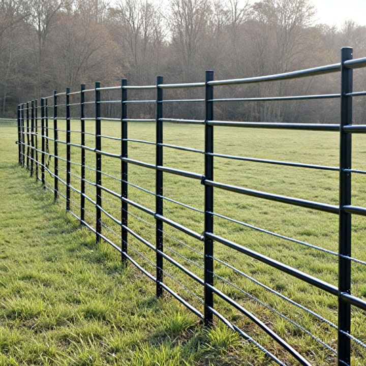 modern steel panel farm fencing