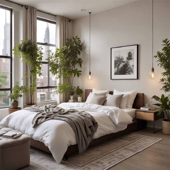 modern urban oasis bedroom