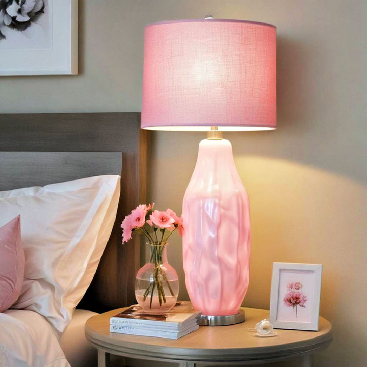 modern vibe pink lamp