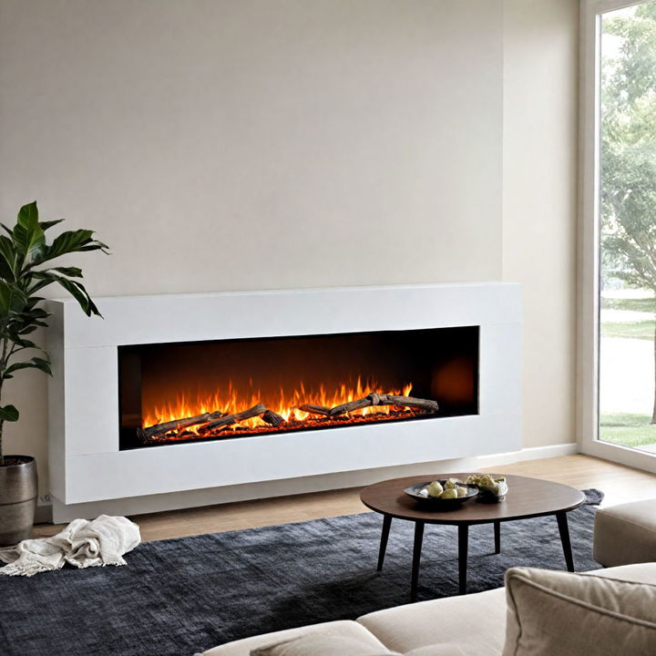 modern wall mounted fireplace