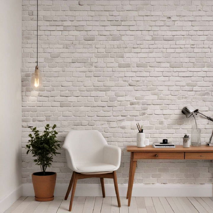 modern white brick wallpaper