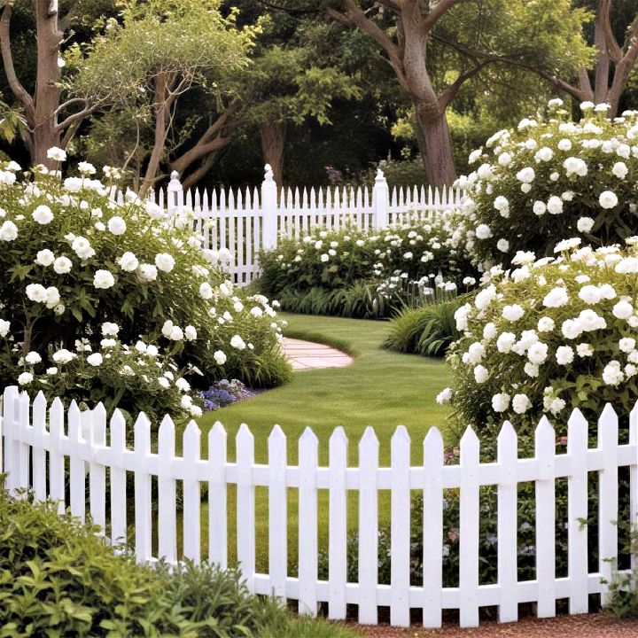 modern white garden fences