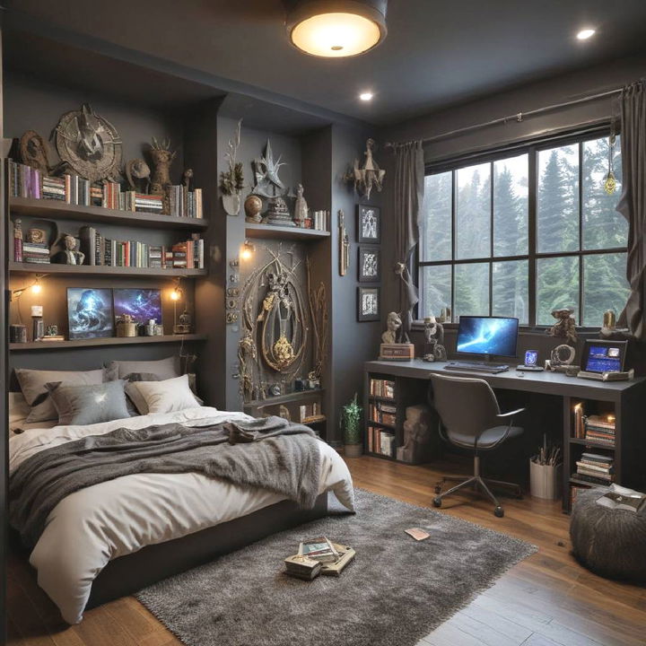 modern wizard s lair for gaming bedroom