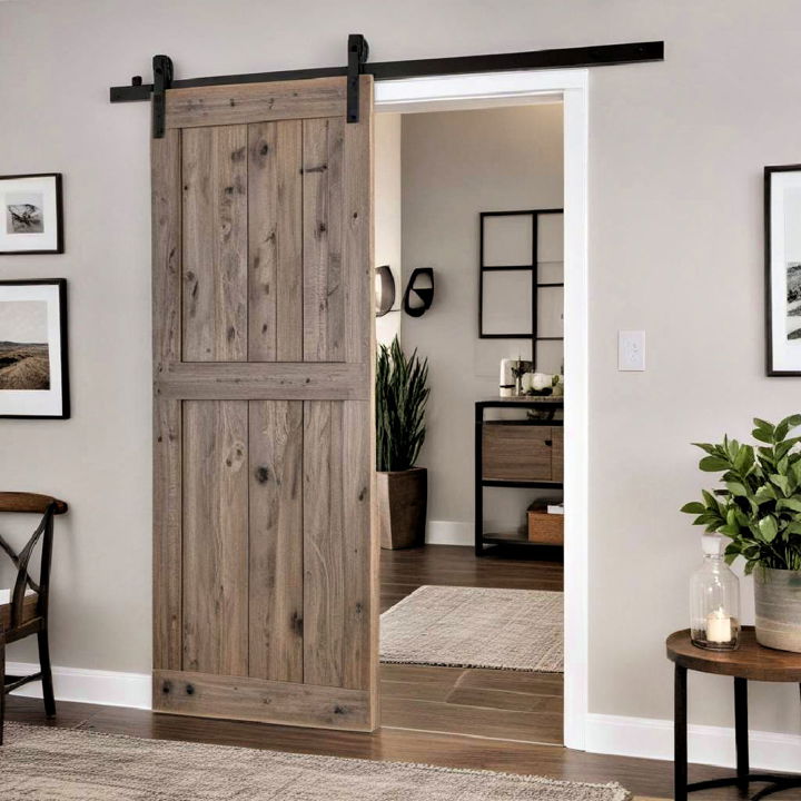 modern wooden barn door