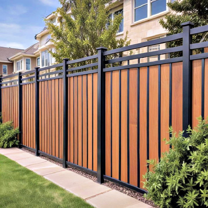 modular metal frame fence