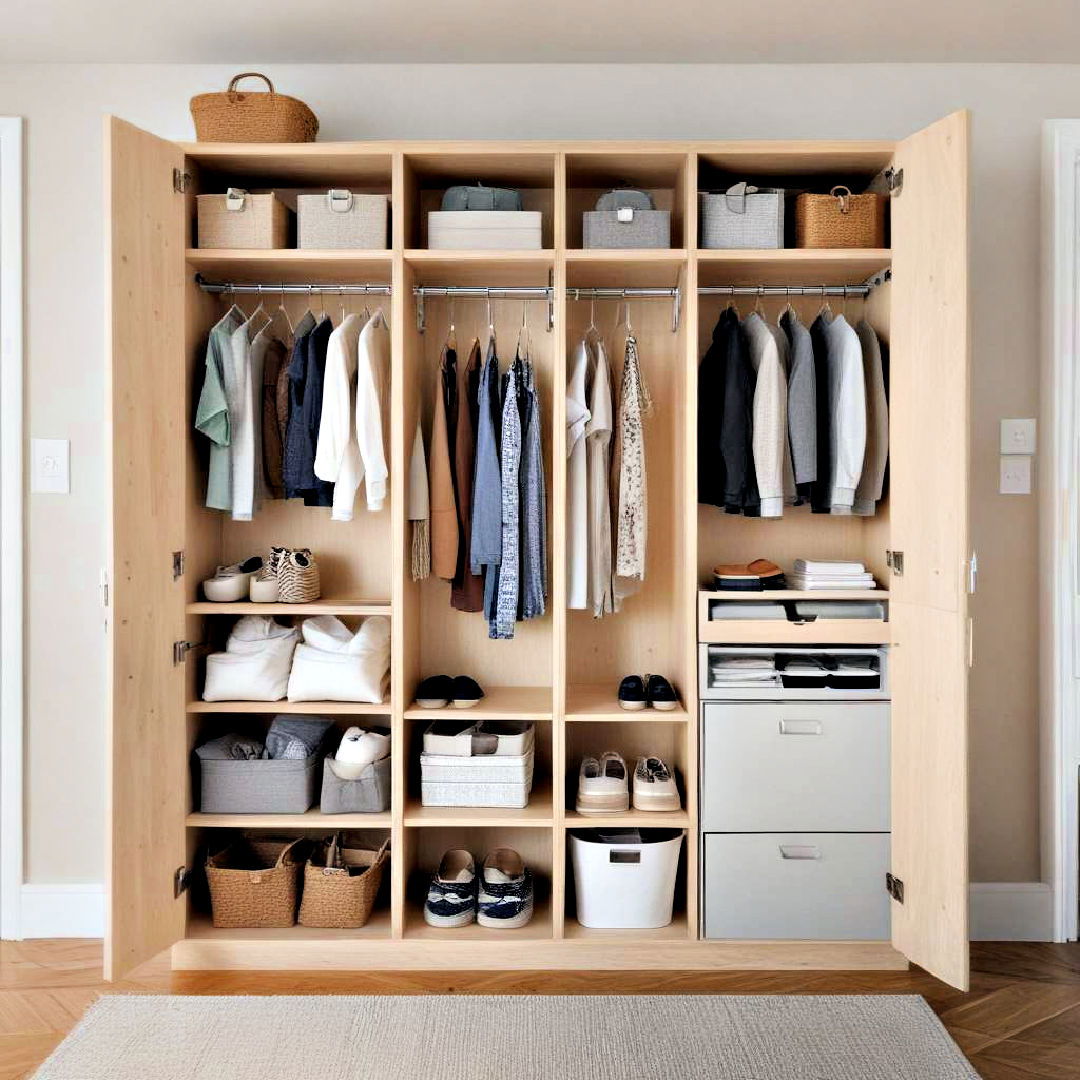 modular storage system for hall closet