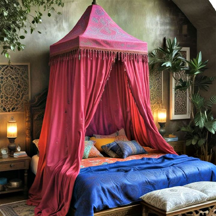 moroccan canopy bed
