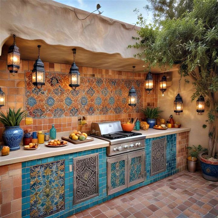moroccan haven outdoor kitchen