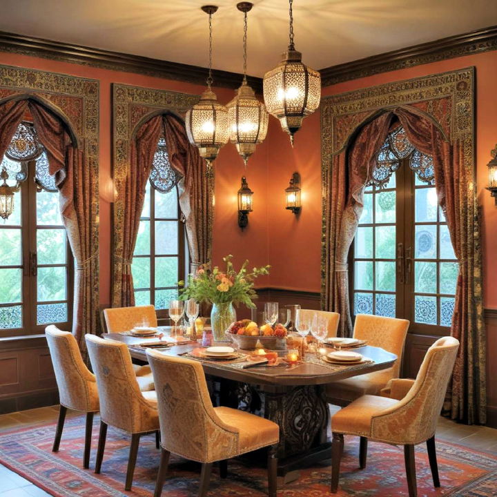 moroccan inspired dining rooms