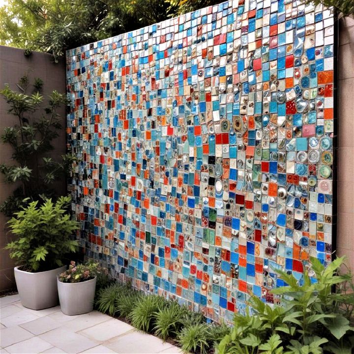 mosaic mirror walls for any garden