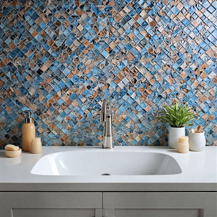 mosaic tile bathroom backsplash