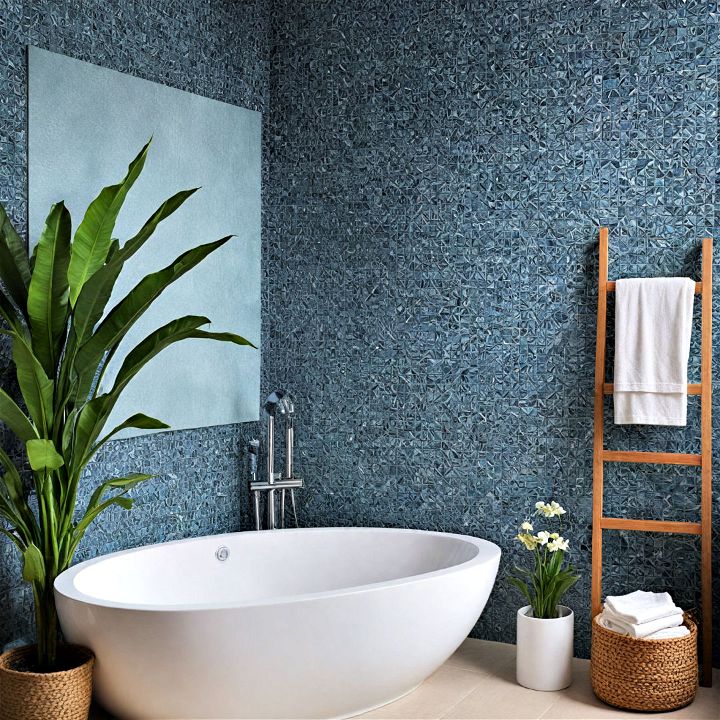 mosaic tile effect wallpaper for bathroom