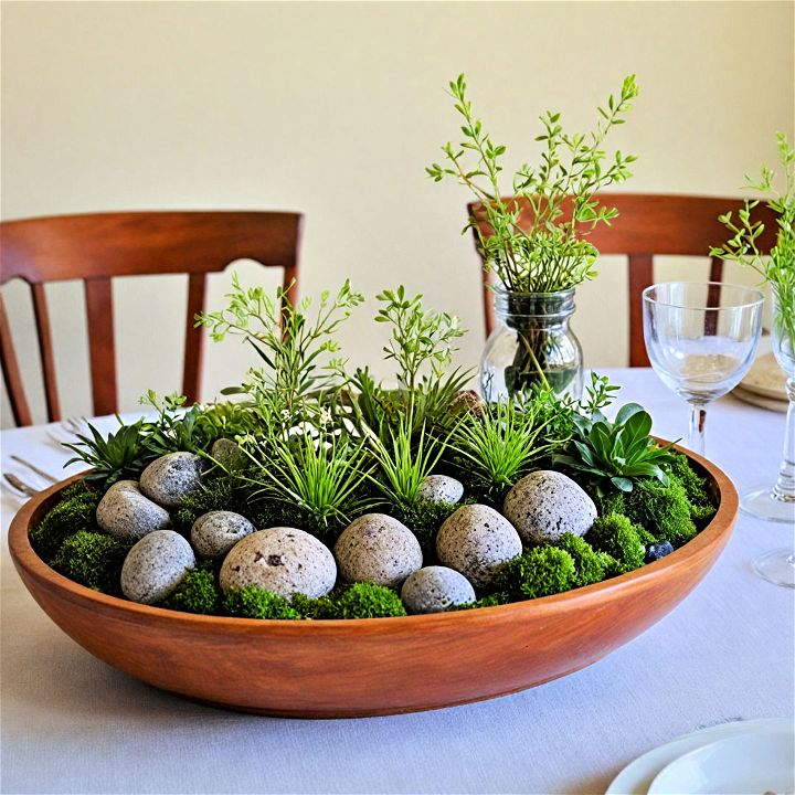 moss and stone garden to bring nature indoors