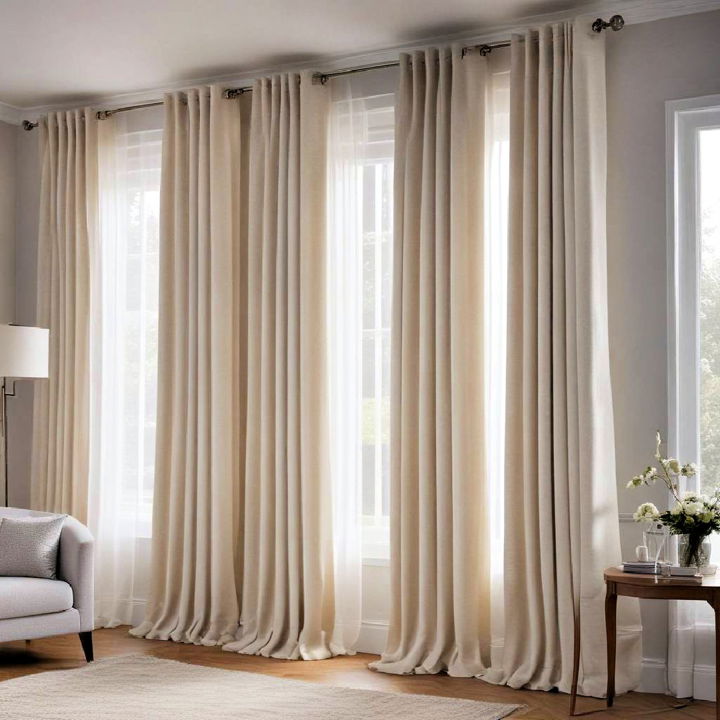 multi layered curtains for snug room