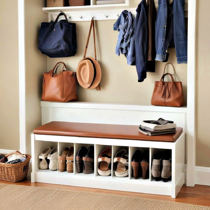 multifunctional bench for entry closet