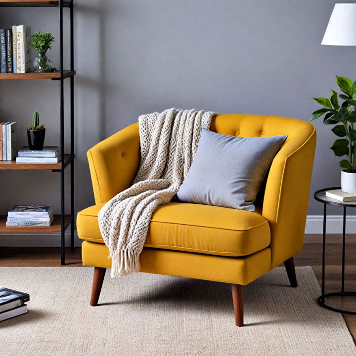 mustard armchair for living room