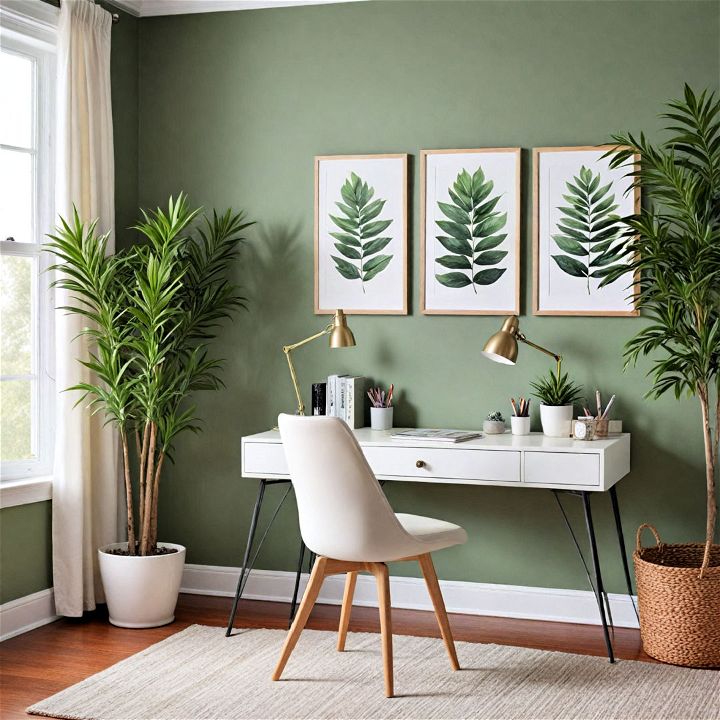 muted green bring nature indoor