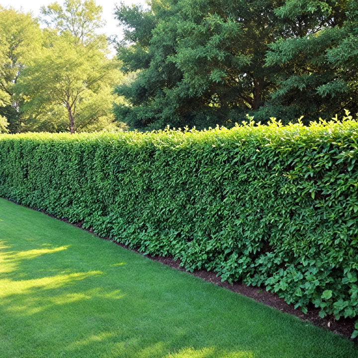 natural beauty hedge fence for vegetable garden